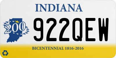 IN license plate 922QEW