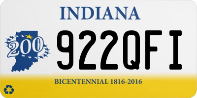 IN license plate 922QFI