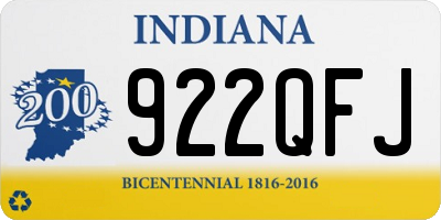IN license plate 922QFJ