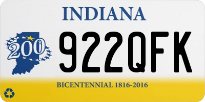 IN license plate 922QFK