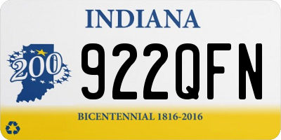 IN license plate 922QFN