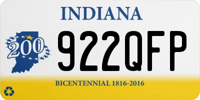 IN license plate 922QFP