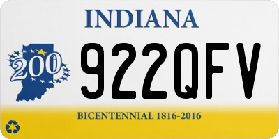 IN license plate 922QFV