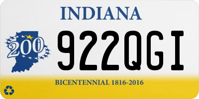 IN license plate 922QGI