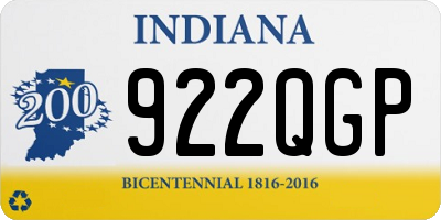 IN license plate 922QGP
