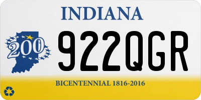 IN license plate 922QGR