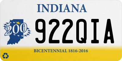 IN license plate 922QIA
