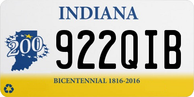 IN license plate 922QIB