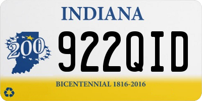 IN license plate 922QID