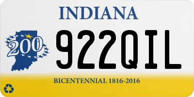 IN license plate 922QIL