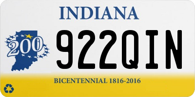 IN license plate 922QIN