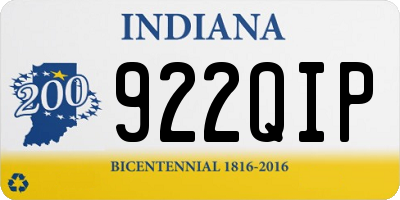 IN license plate 922QIP