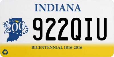 IN license plate 922QIU
