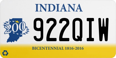 IN license plate 922QIW