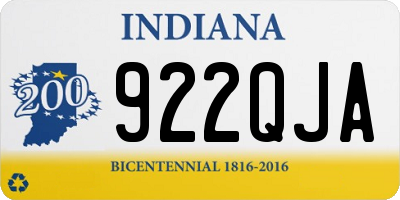IN license plate 922QJA