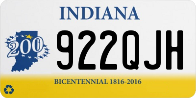 IN license plate 922QJH