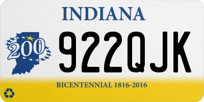 IN license plate 922QJK