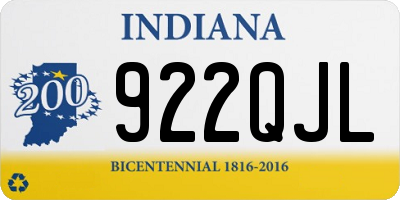 IN license plate 922QJL