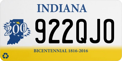 IN license plate 922QJO