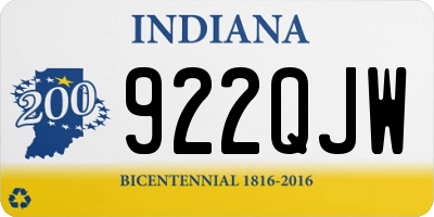 IN license plate 922QJW
