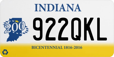 IN license plate 922QKL