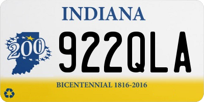 IN license plate 922QLA