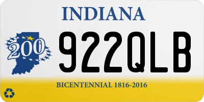 IN license plate 922QLB