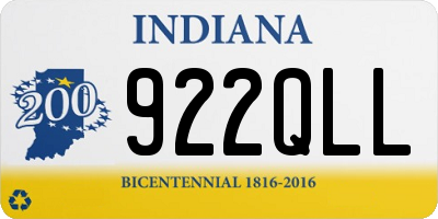 IN license plate 922QLL