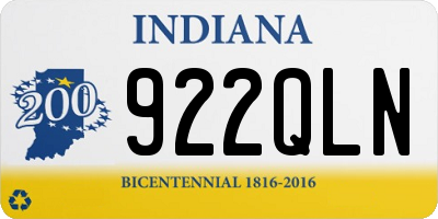 IN license plate 922QLN