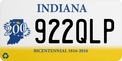 IN license plate 922QLP
