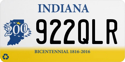 IN license plate 922QLR
