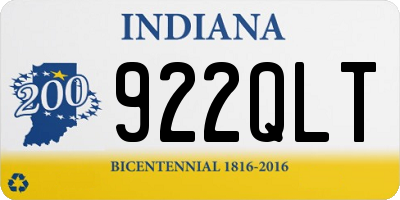 IN license plate 922QLT