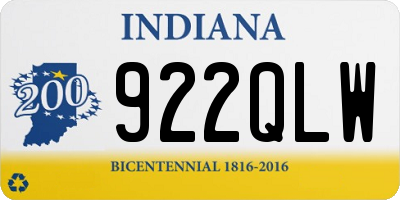 IN license plate 922QLW