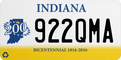 IN license plate 922QMA