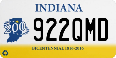 IN license plate 922QMD