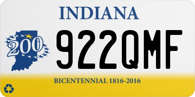 IN license plate 922QMF