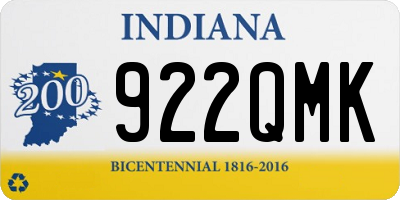IN license plate 922QMK