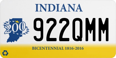 IN license plate 922QMM