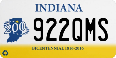 IN license plate 922QMS