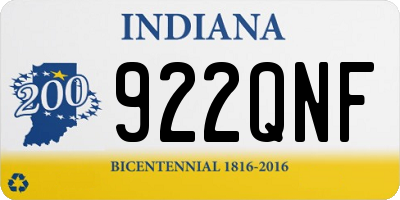 IN license plate 922QNF