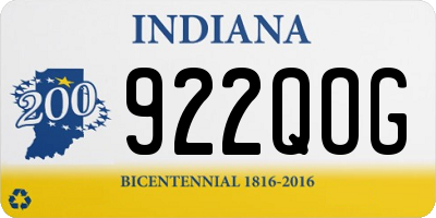 IN license plate 922QOG