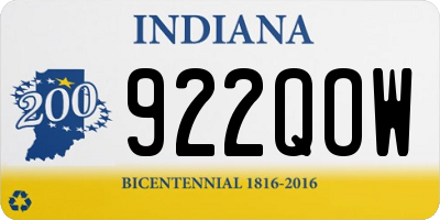 IN license plate 922QOW