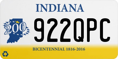 IN license plate 922QPC
