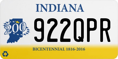 IN license plate 922QPR