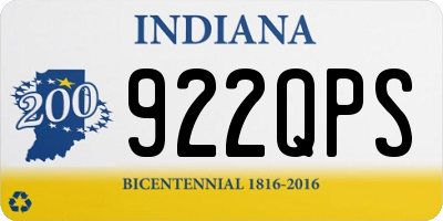IN license plate 922QPS