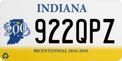 IN license plate 922QPZ