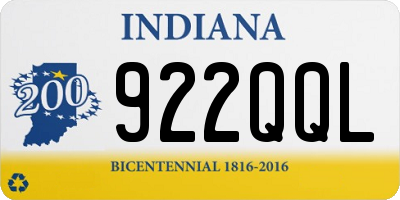IN license plate 922QQL