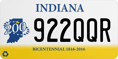IN license plate 922QQR