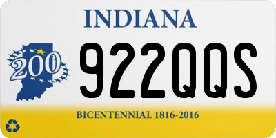 IN license plate 922QQS