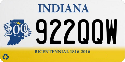 IN license plate 922QQW